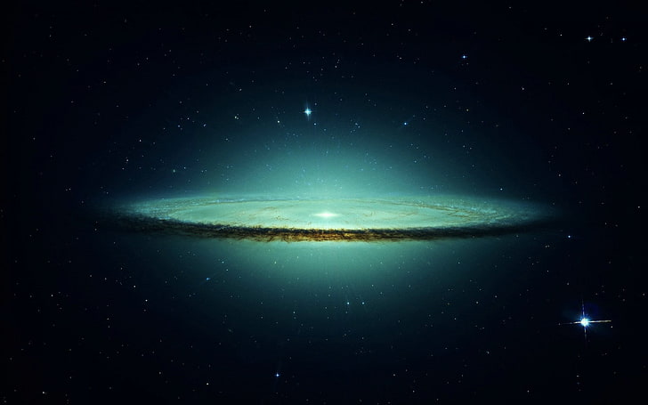 Galaxieuniversum, Raum, Galaxie, Sombrero-Galaxie, Raumkunst, digitale Kunst, HD-Hintergrundbild