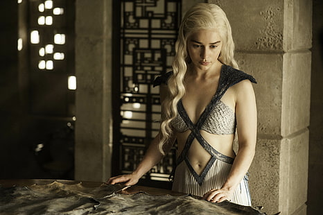 إميليا كلارك من Game of thrones ، Game of Thrones ، الموسم 4 ، Daenerys Targaryen ، إميليا كلارك، خلفية HD HD wallpaper