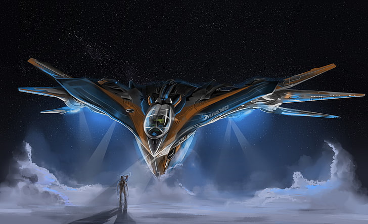 Guardian of the Galaxy Flugzeuge digitale Tapete, Milano, Guardians of the Galaxy, Groot, Raumschiff, HD-Hintergrundbild