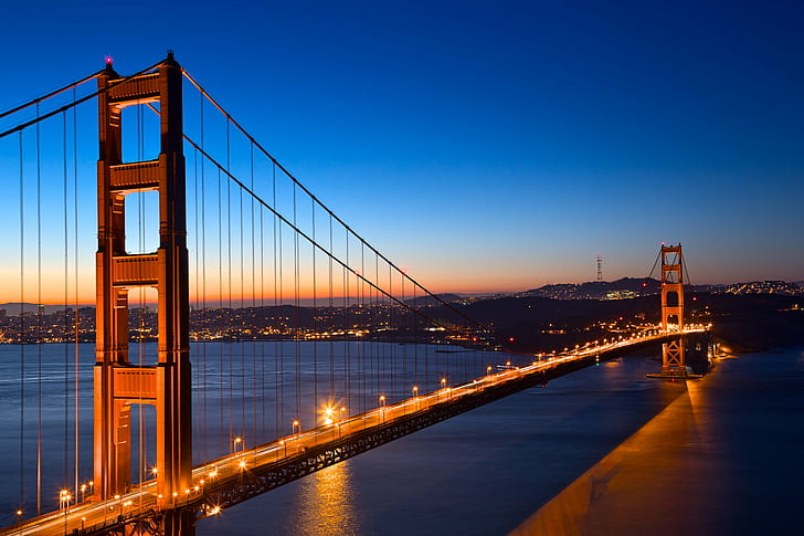 Golden Gate Bridge areal view, Golden Dawn, HDR, Golden Gate Bridge, areal, view, golden gate bridge, dawn, san francisco, sf, california, united states, america, american, lång exponering, morgon, natt, arkitektur, suspension, transport, transport, gata, vatten, flodkanal, hav, scen, scenisk, landskap, urban, stad, stad, skönhet, vacker, vacker, episk, resa, turism, turistisk, utomhus, utomhus, utomhus, himmel, ljus, mörkgul, orange, rött guld, brun, rödbrun, blå, cyan, svart, glöd, lager, resurs, bild, bild, ca, uSA, berömd plats, bro - konstgjord struktur, San Francisco County, hängbro, stadsbild, stadshorisont, solnedgång, byggd struktur, hav, New York City, stadsbild, trafik, skymning, HD tapet
