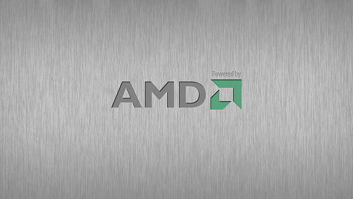 شعار AMD ، فضي ، علامة تجارية ، AMD، خلفية HD