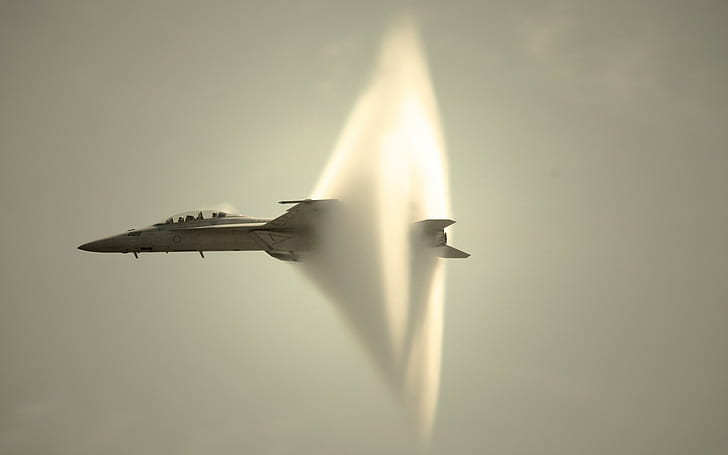 samoloty, bomby dźwiękowe, McDonnell Douglas F / A-18 Hornet, Tapety HD