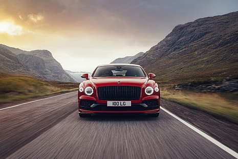 Bentley, отпред, Flying Spur, 2020, V8, 2021, Flying Spur V8, HD тапет HD wallpaper
