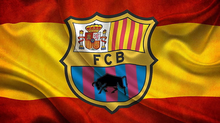 Футбол, флаг, ФК Барселона, Барса, Испания, HD тапет