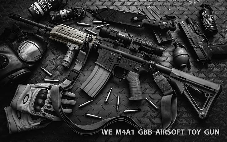 airsoft, szturmowy, gry, broń, wojsko, karabin, zabawki, broń, Tapety HD
