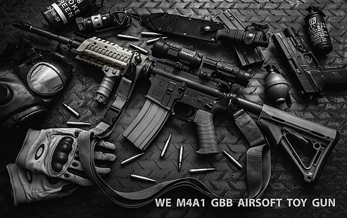 airsoft, assault, game, guns, military, rifle, toys, weapons, HD wallpaper HD wallpaper
