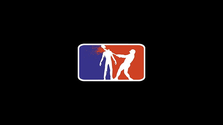лого, тъмен хумор, спорт, бейзбол, прост фон, Dead Island, HD тапет