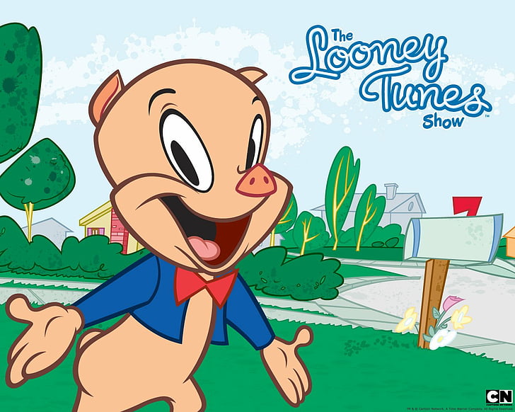 Emission de télévision, The Looney Tunes Show, Porky Pig, Fond d'écran HD