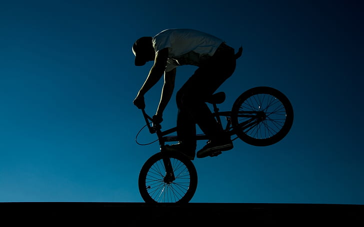 Bicicleta HD, bicicleta bmx negra para hombre, deportes, bicicleta, Fondo de pantalla HD