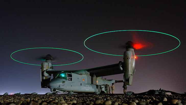 alat listrik dijalin dgn tali hijau dan hitam, militer, pesawat militer, V-22 Osprey, Boeing-Bell V-22 Osprey, Angkatan Udara AS, Wallpaper HD