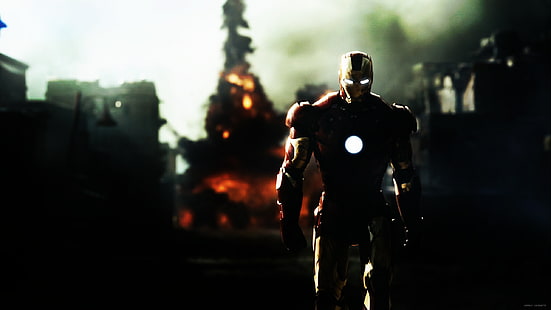 아이언 맨 바탕 화면, Iron Man, Tony Stark, Marvel Comics, Marvel Cinematic Universe, HD 배경 화면 HD wallpaper