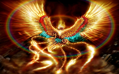 DOTA 2 Phoenix цифров тапет, Fantasy Animals, Phoenix, HD тапет HD wallpaper