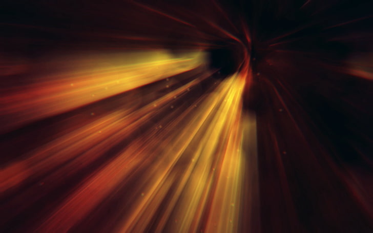 yellow and red rays digital wallpaper, light, gleams, lines, rays, HD wallpaper