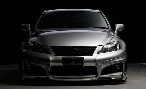 Lexus IS F Front, silverfordon, Bilar, Lexus, Front, HD tapet HD wallpaper