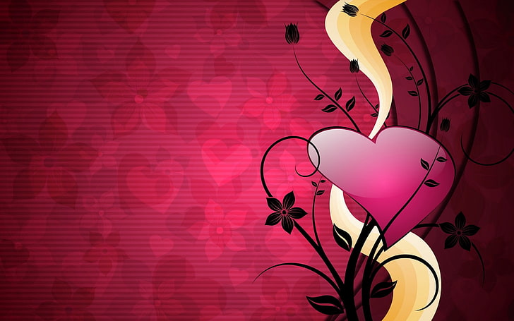 ilustracja czerwone serce, serce, linie, tło, jasne, miłość, Tapety HD