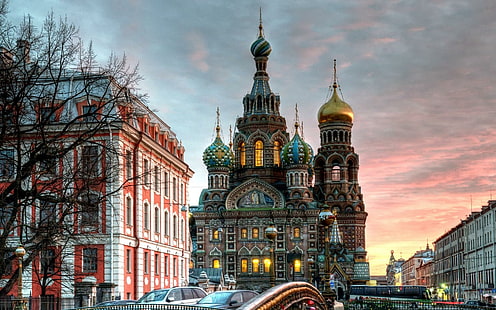 Magnífica Iglesia Ortodoxa En Moscú Hdr, ortodoxa, cúpulas, ciudad, iglesia, naturaleza y paisajes, Fondo de pantalla HD HD wallpaper