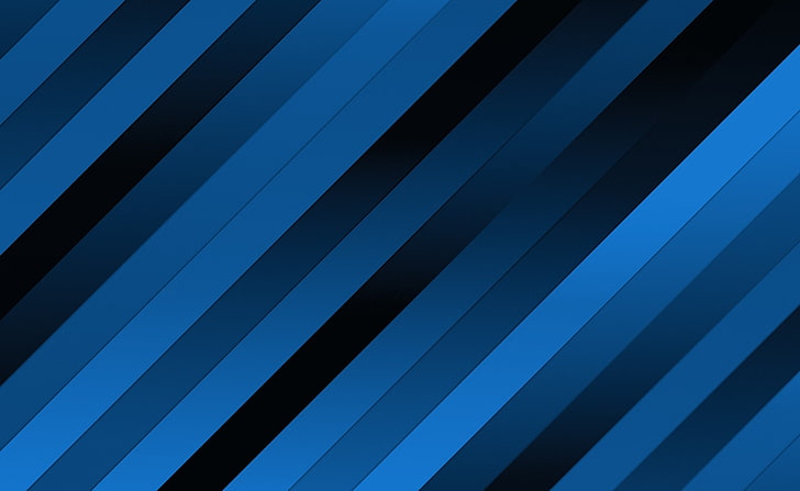 Blue Diagonal Stripes, wallpaper digital bergaris hitam dan biru, Aero, Colourful, Blue, Stripes, Diagonal, Wallpaper HD