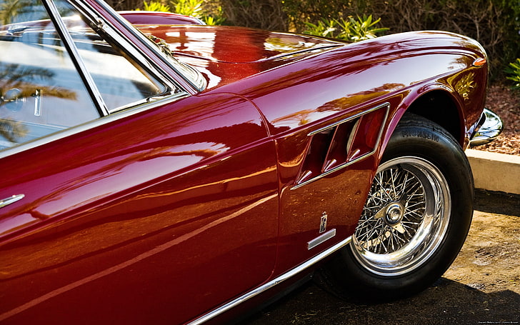 mobil, mobil merah, kendaraan, Oldtimer, merah, gloss, mobil Vintage, Wallpaper HD