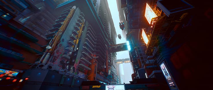 Cyberpunk 2077, cyberpunk, ultra-wide, Ultra Settings, arte de videogame, dentro do jogo, ultra-wide, captura de tela, HD papel de parede HD wallpaper