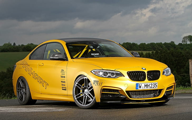 2014 Manhart Performance BMW M235i Coupe MH2 Clubsport, bmw coupe amarelo, cupê, clubsport, desempenho, manhart, 2014, m235i, carros, HD papel de parede