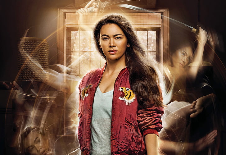 woman wearing red full-zip jacket and white v-neck top, Jessica Henwick, Colleen Wing, Iron Fist, HD wallpaper