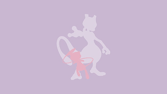 Покемон, Mew (Покемон), Mewtwo (Покемон), HD обои HD wallpaper