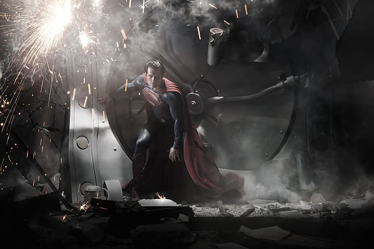 Safe, Held, Kostüm, die Bank, Superman, Man of Steel, Henry Cavill, Bank, Safe, HD-Hintergrundbild