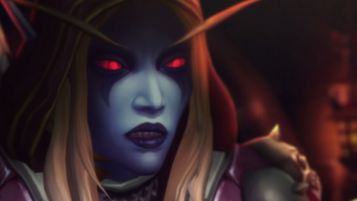 женский фиолетовый хиджаб, World of Warcraft, Сильвана Виндраннер, Blizzard Entertainment, HD обои