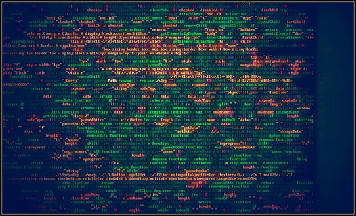 Код, компютър, CSS, HTML, JavaScript, умален, минимализъм, подчертаване на синтаксиса, HD тапет HD wallpaper