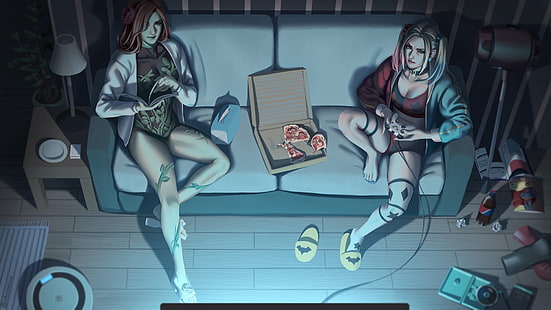 Bandes dessinées, Harley Quinn, Poison Ivy, Fond d'écran HD HD wallpaper