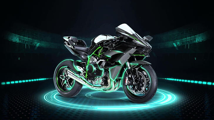 Kawasaki, Kawasaki Ninja, Motorrad, Motorsport, Ninja H2, HD-Hintergrundbild