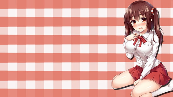Anime Girls, Schuluniform, Schulmädchen, Rock, Himouto!Umaru-Chan, Nana Ebina, Spaltung, HD-Hintergrundbild HD wallpaper
