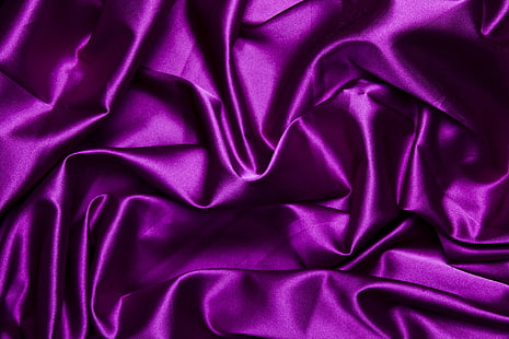 tekstil satin ungu, ungu, Kilau, tekstur, kain, blind, lipatan, sutra, tekstil, Wallpaper HD HD wallpaper