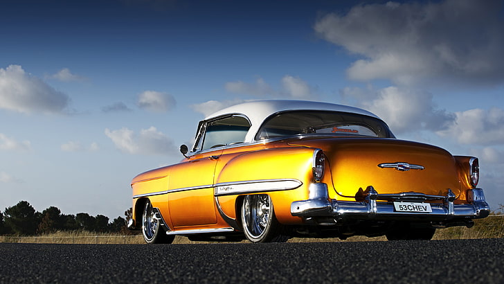 car, chevrolet, chevy, classic, classic car, chevrolet bel air, vintage car, HD wallpaper