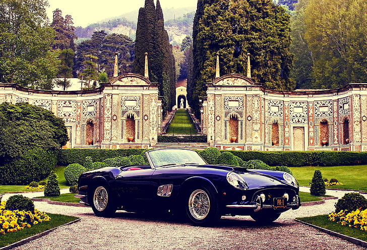 black castles cars ferrari california oldtimer 2000x1363  Cars Ferrari HD Art , Black, castles, HD wallpaper