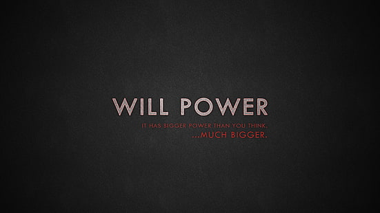 Will Power text, quote, typography, text, digital art, motivational, simple background, HD wallpaper HD wallpaper