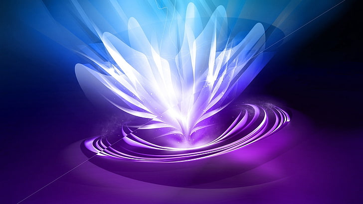 White, blue, and purple digital wallpaper, lily, shadow, shine, light,  flower, HD wallpaper | Wallpaperbetter