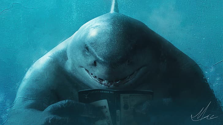 King Shark, Nom Nom, ทีมฆ่าตัวตาย 2, King Star Fish, วอลล์เปเปอร์ HD