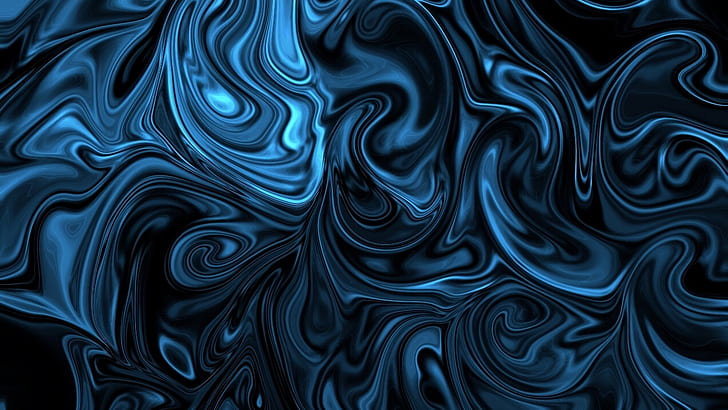 Abstract, Blue, Swirl, HD wallpaper