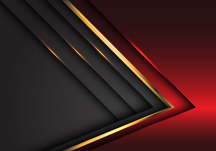 line, red, grey, background, gold, HD wallpaper