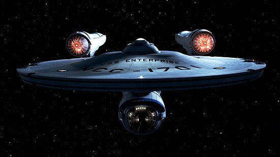USS Enterprise тапет, Star Trek, USS Enterprise (космически кораб), космос, научна фантастика, HD тапет HD wallpaper