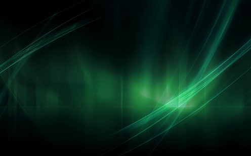 зелено и черно абстрактни цифрови тапети, дим, лъчи, светлина, сянка, HD тапет HD wallpaper