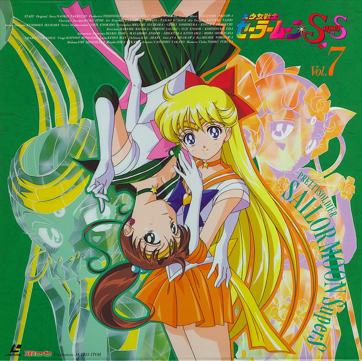 sailor moon sailor venus sailor jupiter 3700x3692 Anime Sailor Moon Sztuka HD, Sailor Moon, Sailor Venus, Tapety HD