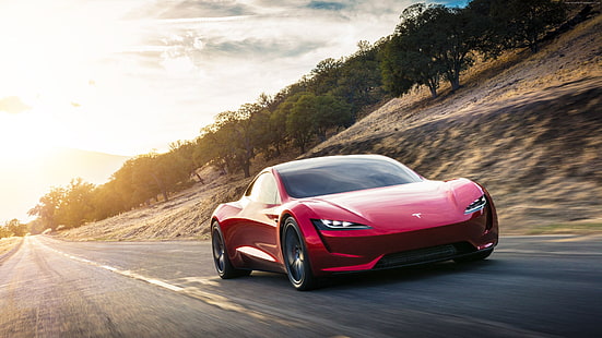 mobil listrik, Tesla Roadster, 4k, Wallpaper HD HD wallpaper
