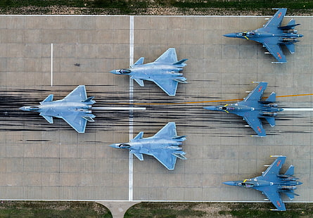 Myśliwiec, WFP, J-20, Chengdu J-20, AIR FORCE CHINY, Shenyang J-16, Tapety HD HD wallpaper