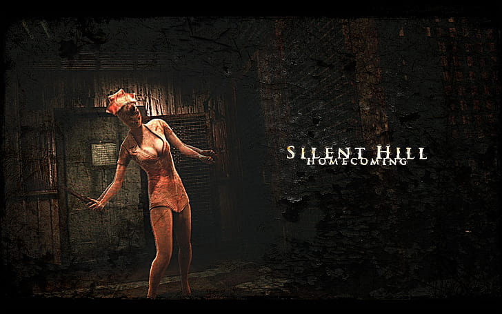 Silent Hill Nurse Creepy HD, видео игри, страховито, хълм, тихо, медицинска сестра, HD тапет