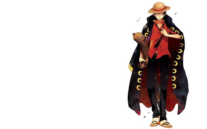 one piece anime simple background white background monkey d luffy Anime One Piece HD Art, Monkey D Luffy, simple background, white background, One Piece (anime), Tapety HD