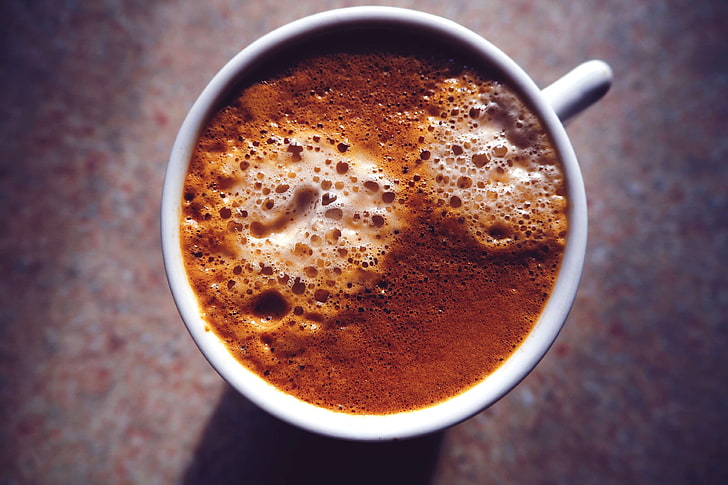 dryck, frukost, caf, koffein, cappuccino, närbild, kaffe, kaffekopp, kaffedryck, kaffemugg, grädde, kopp, kopp kaffe, mörk, läcker, dryck, espresso, skum, varm, latte, mjölk, mocka, mugg, bord, HD tapet