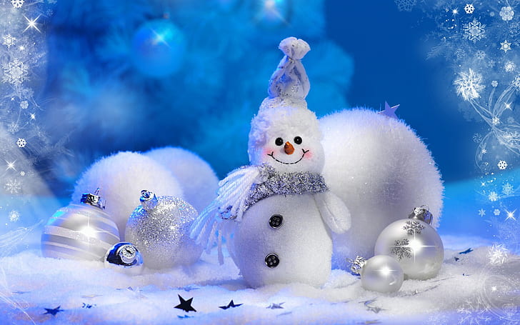 Holidays, Snowman, Winter, Cold, Christmas, holidays, snowman, winter, cold, christmas, HD wallpaper