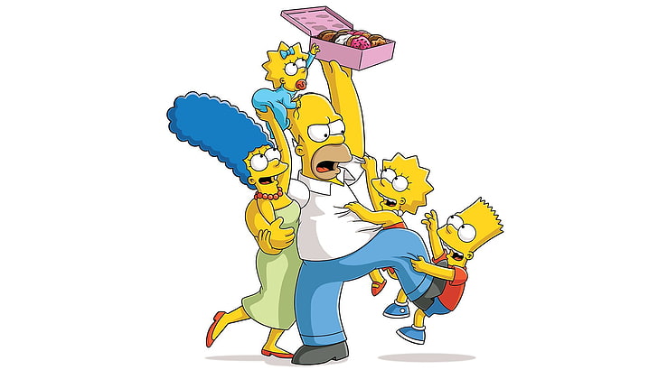 Los Simpson, Bart Simpson, Homer Simpson, Lisa Simpson, Maggie Simpson, Marge Simpson, Fondo de pantalla HD